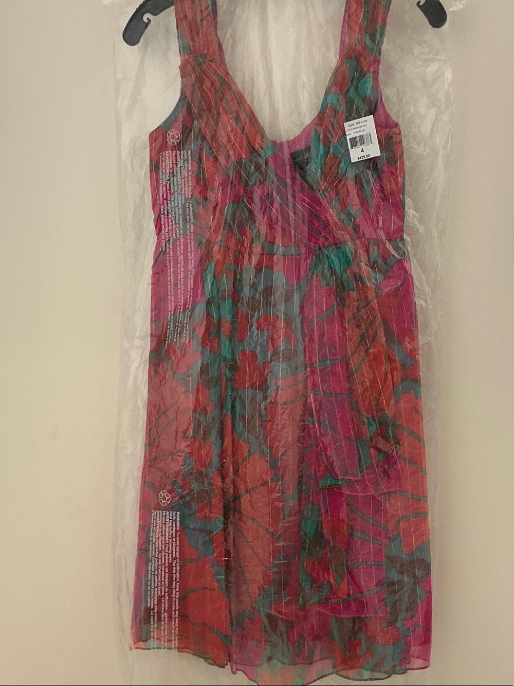 Pink & Red Floral Sleeveless Dress